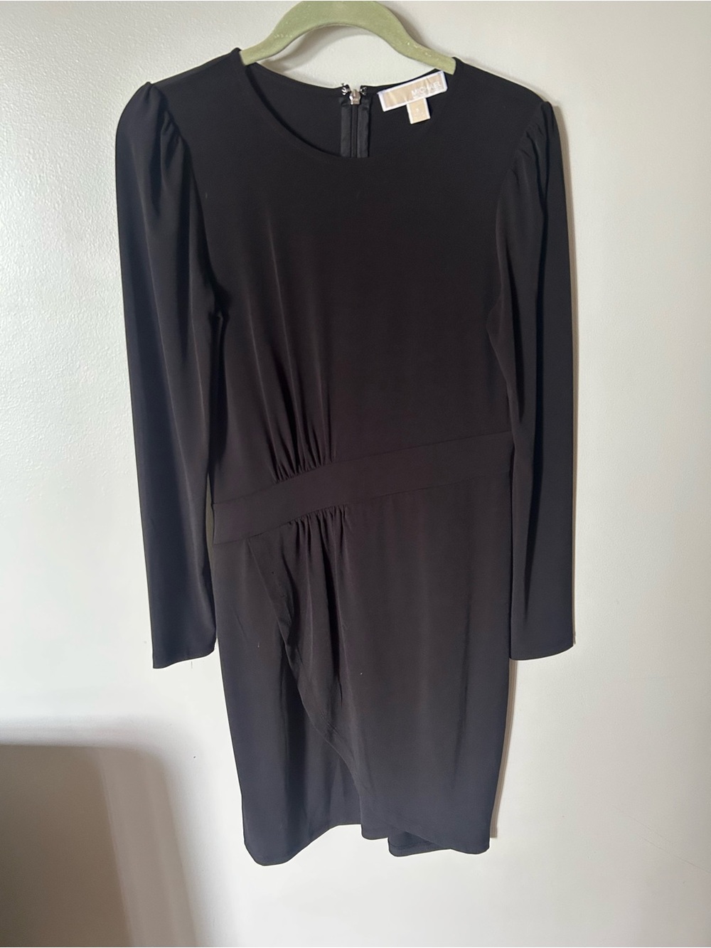 Micheal Kors Black Long-Sleeve Sheath Dress
